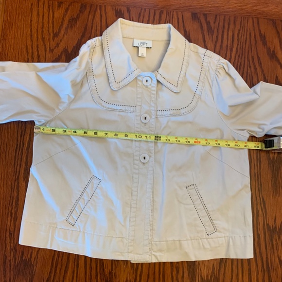 Ann Taylor Loft Off-White Jacket with Black Trim - Picture 12 of 12